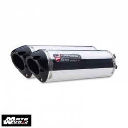 TBR 0052720405DVS M2 Silver Series Slip-On Exhaust for Kawasaki Z1000 10-13