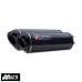 Two Brothers Racing Motorcycle Dual M2 Silver Series Carbon Slip-On for Kawasaki Ninja 1000 2011