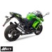 Two Brothers Racing Motorcycle Dual M2 Silver Series Carbon Slip-On for Kawasaki Ninja 1000 2011