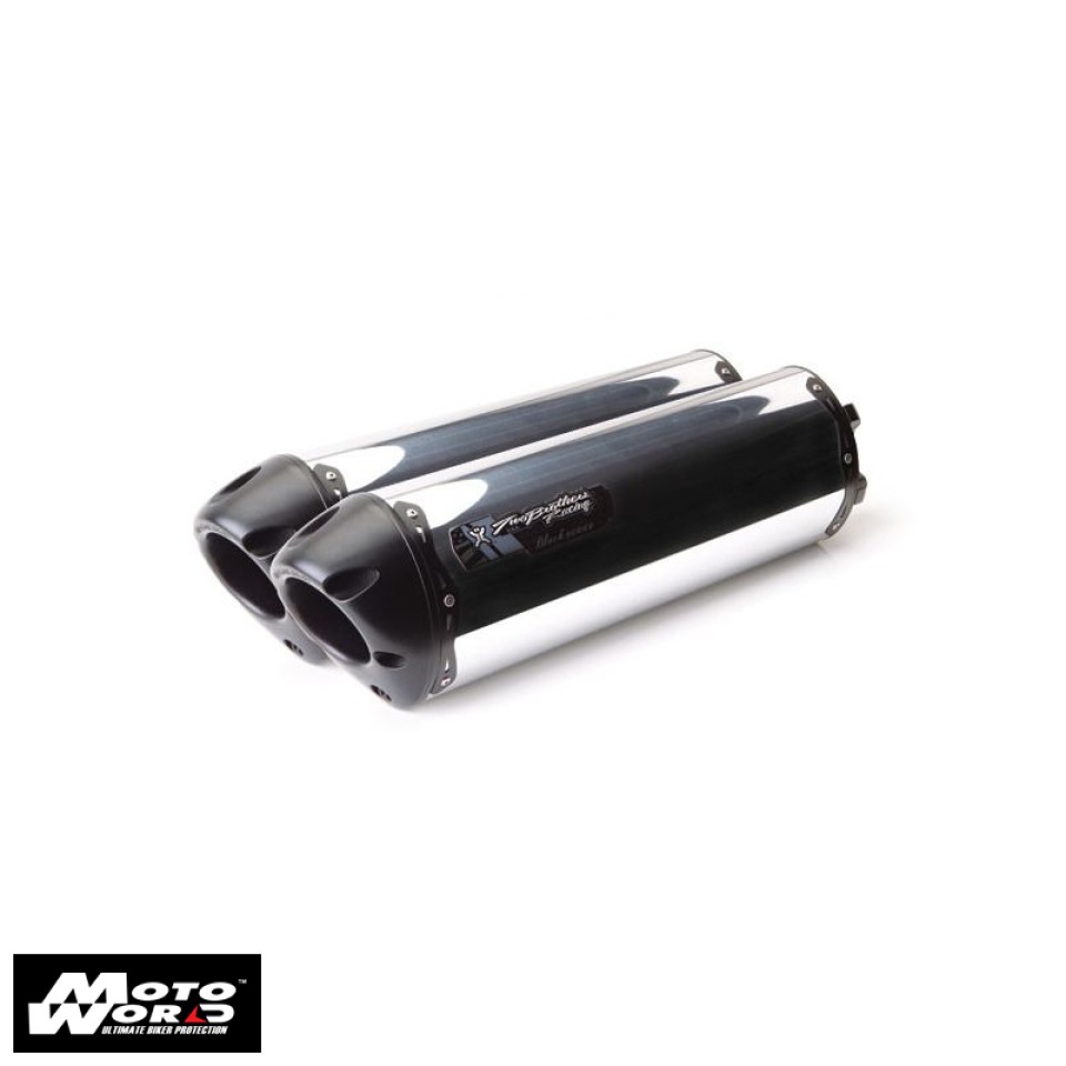Two Brothers Racing M2 Black Series Slip-On Dual Exhaust for Kawasaki Z1000 2010-2011