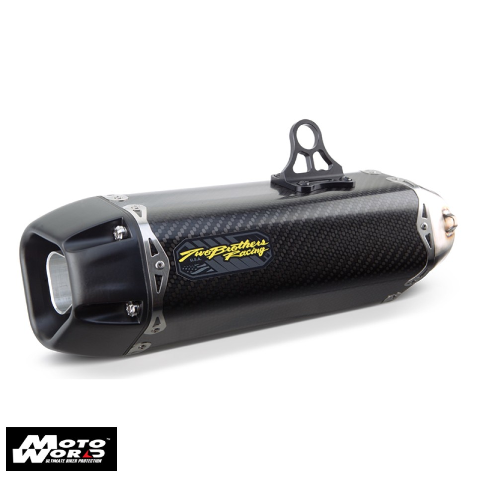 Two Brothers Racing Tarmac Series Carbon Canister Slip-On Exhaust for Kawasaki Ninja 300 2013-2015