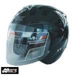 Trax TR06ZRR Open Face Helmet - PSB Approved + Komine GK 168 Ride Mesh Gloves + PPlate 3M Sticker - Only for New Riders