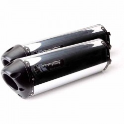 Two Brothers Racing 0052720406DVB Black Series M-2 Aluminum Canister Dual Slip-On Exhaust System