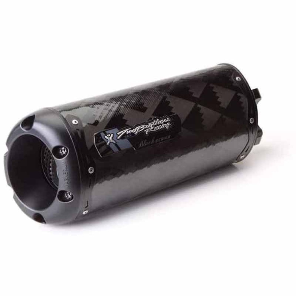 Two Brothers Racing Black Series Catalytic Eliminator V3 M-2 Shorty Carbon Fiber Canister Slip-On Exhaust for Kawasaki ZX-10R 2011-2015