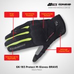 Komine GK 183 Brave Protect Mesh Motorcycle Gloves