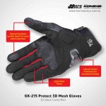 Komine GK 215 Protect 3D Mesh Motorcycle Gloves