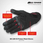 Komine GK228 CE Protect Mesh Motorcycle Gloves