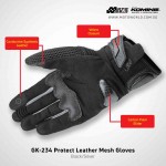 Komine GK 234 Protect Leather Mesh Motorcycle Gloves