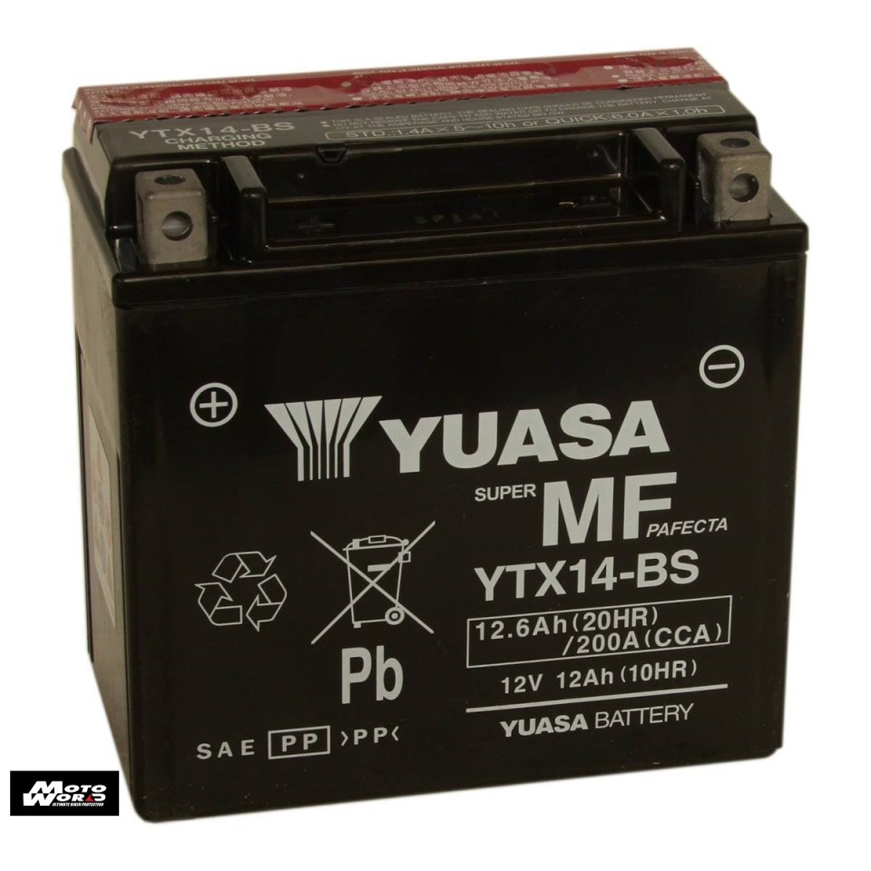 Yuasa YTX14-BS Motorcycle Battery