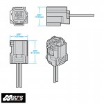 Yoshimura 073BGYAM4 Turn Signal Adapters for Yamaha Style 4