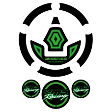 Motografix CAD KGC001G Motorcycle Fuel Cap Sticker-Green