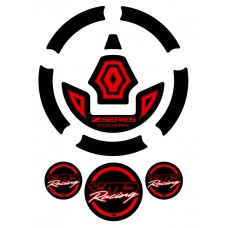 Motografix CAD KGC001R Motorcycle Fuel Cap Sticker-Red