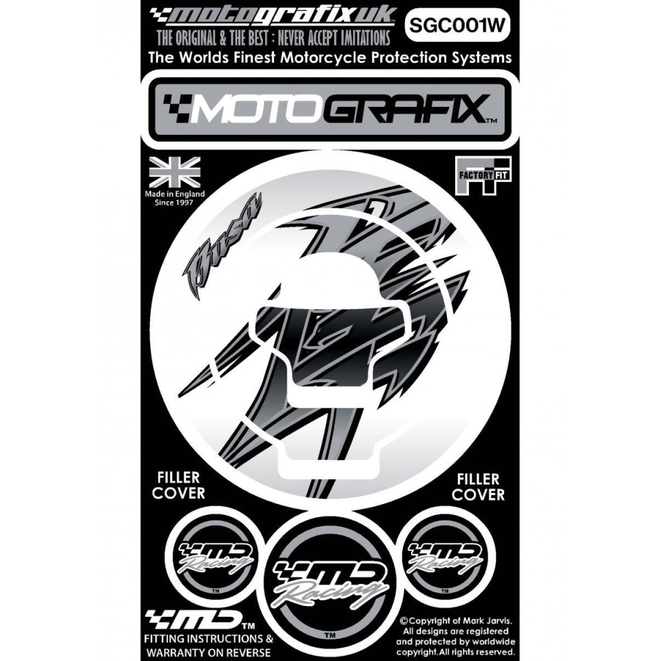 Motografix CAD SGC01W Motorcycle Fuel Cap Sticker
