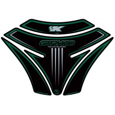 Motografix CAD TK013KG Motorcycle Tank Pad-Black/Green