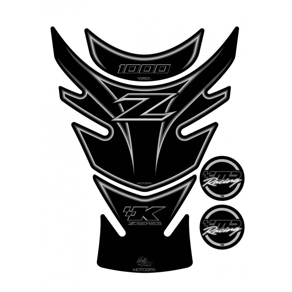 Motografix CAD TK014K Motorcycle Tank Pad-Black