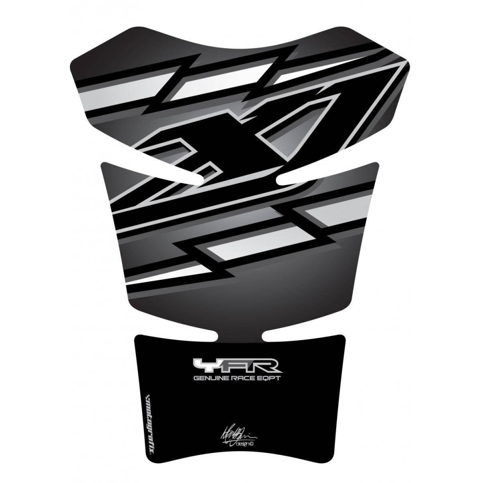 Motografix CAD TY001S Motorcycle Tank Pad-Silver