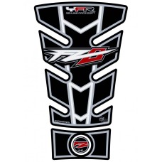Motografix CAD TY018KS Motorcycle Tank Pad-Black/Silver