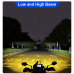  Future Eyes F150Pro Motorcycle Spotlights Auxiliary Lamps with DRL and Safety Warning Taillights Ultra Bright Lights Horn Flash