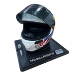 HJC RPHA 1 Red Bull Austin GP Mini Replica Motorcycle Helmet
