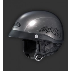 HJC CL Ironroad Black Rose MC5 Classic Face Motorcycle Helmet