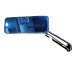 Hodaka Square Blue Mirror Black/Chrome/Matt Black Per Side