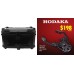 Hodaka Aluminum Alloy Motorcycle Top Luggage Rack Frame for Honda Forza ADV 750 + Hodaka Motorcycles ABS Tail Box - Black