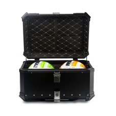 Hodaka Endurance Motorcycle Luggage Carrier Aluminum Alloy Waterproof Tail Box - Black