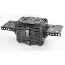 Hodaka Motorcycles Aluminum Tail Box With Adventure Plates - Black