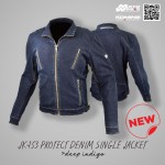 Komine JK-153 Protect Denim Single Motorcycle Riding Jacket