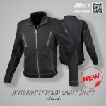 Komine JK-153 Protect Denim Single Motorcycle Riding Jacket