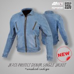 Komine JK-153 Protect Denim Single Motorcycle Riding Jacket