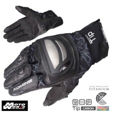 Komine GK 214 Titanium Mesh Motorcycle Leather Gloves
