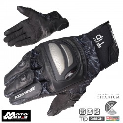 Komine GK 214 Titanium Mesh Motorcycle Leather Gloves