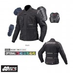 Komine JK-106 Protect Mesh Motorcycle Riding Jacket-Black