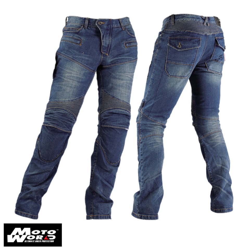 Komine PK-718 Superfit Kevlar Denim Motorcycle Riding Jeans