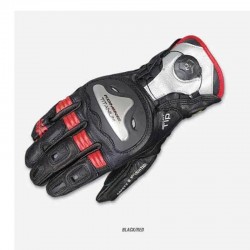 Komine GK166 Boa Titanium Sports Motorcycle Leather Gloves- Black Red Medium