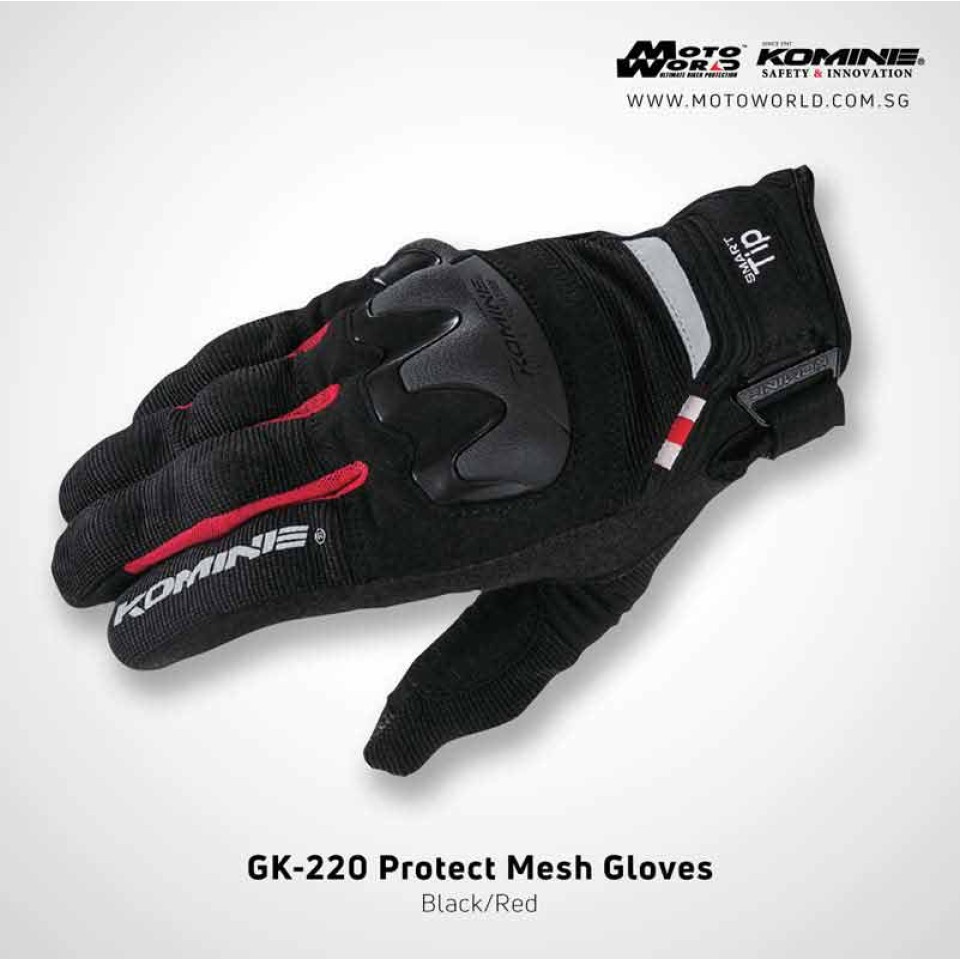 Komine GK220 Protect Mesh Motorcycle Gloves