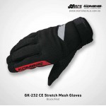 Komine GK232 CE Stretch Mesh Motorcycle Gloves