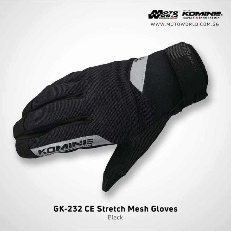 Komine GK232 CE Stretch Mesh Motorcycle Gloves Komine GK232 CE Stretch Mesh Motorcycle Gloves