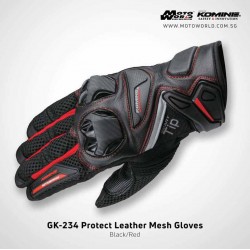 Komine GK 234 Protect Leather Mesh Motorcycle Gloves