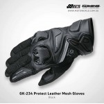 Komine GK 234 Protect Leather Mesh Motorcycle Gloves