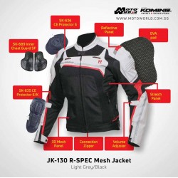 Komine JK 130 R-Spec Mesh Motorcycle Riding Jacket