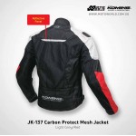 Komine JK137 Carbon Protect Mesh Motorcycle Riding Jacket