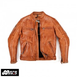 Helstons Track Leather Jacket in Camel