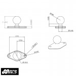 Ram Mount RAMB238U Bracket Diamond Base with Ball