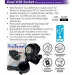 Oxford EL102 Dual USB Socket (Black)