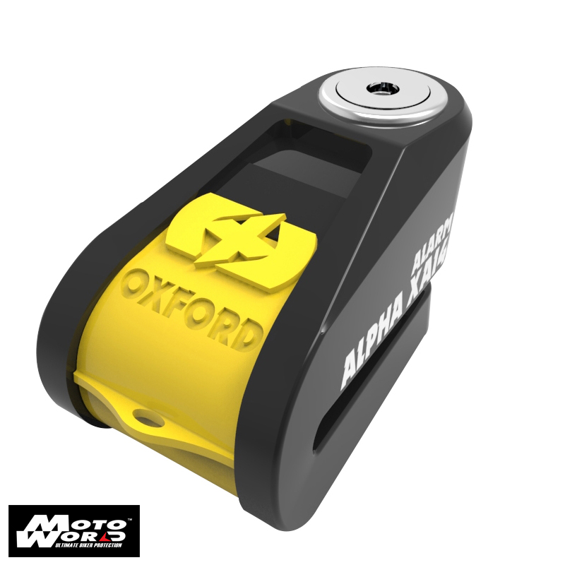 Oxford LK278 Alpha XA14 Alarm Disc Lock(14mm pin) Black/Yellow Cover