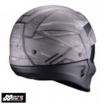 Scorpion EXO Combat Evo Incursion Matt Silver Black Modular Motorcycle Helmet