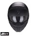 Scorpion EXO Combat Evo Unborn Matt Black Silver Modular Motorcycle Helmet - Non PSB Approved