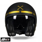 Scorpion Belfast Fender Classic Motorcycle Helmet Matt Black-Gold